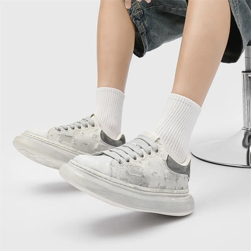 Magelly Lightweight Breathable Height Increasing Low Top Skateboard Shoes Men's-2