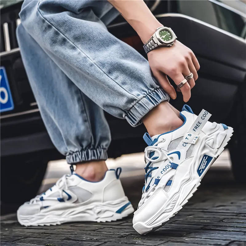 Magelly Shock Absorbers With Slip Resistant And Abrasion Resistant Properties Low Top Chunky Sneakers Men's-14