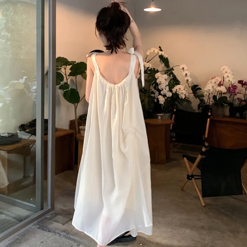 EIDOLON GRAIN Slip Dress Women's Beige Apricot-4
