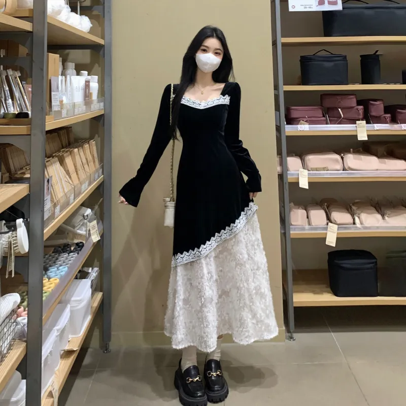 EIDOLON GRAIN Long Sleeved Dress Women's Black-6