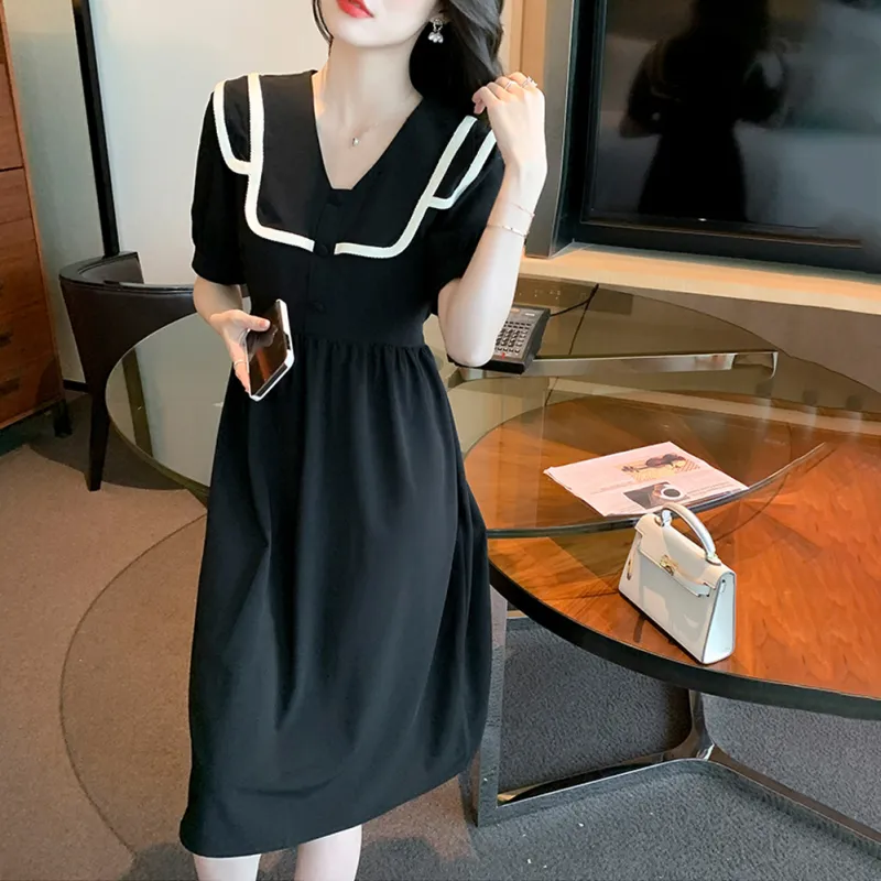 EIDOLON GRAIN Short Sleeved Dress Women's Black-3