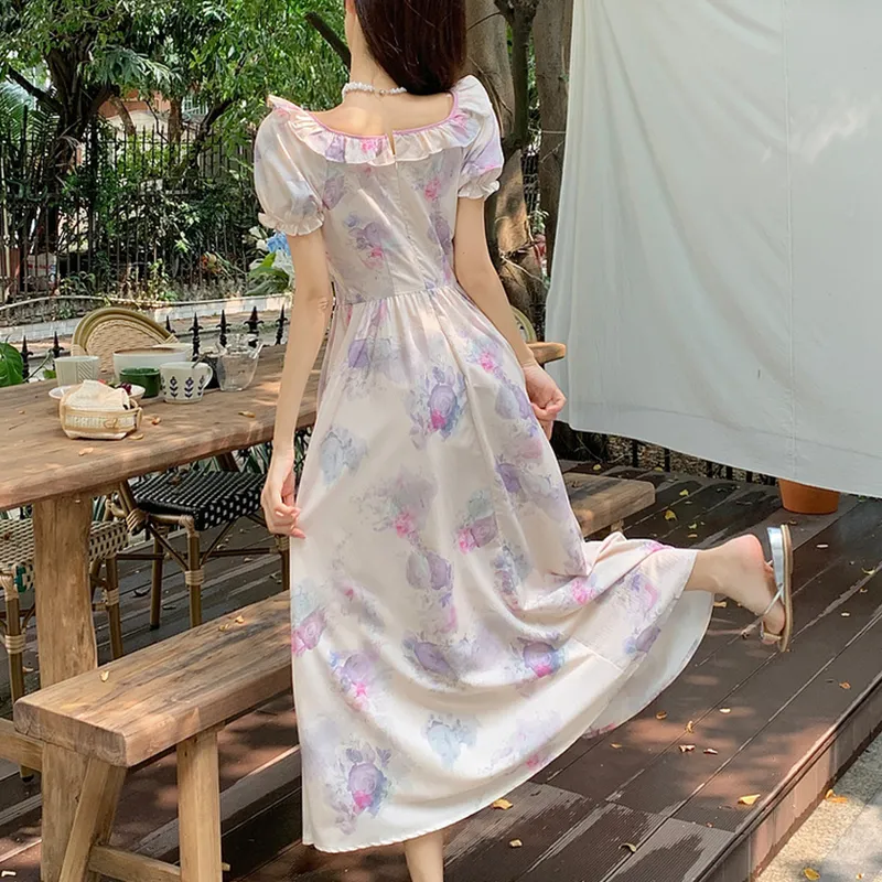 EIDOLON GRAIN Short Sleeved Dress Women's Purple-2
