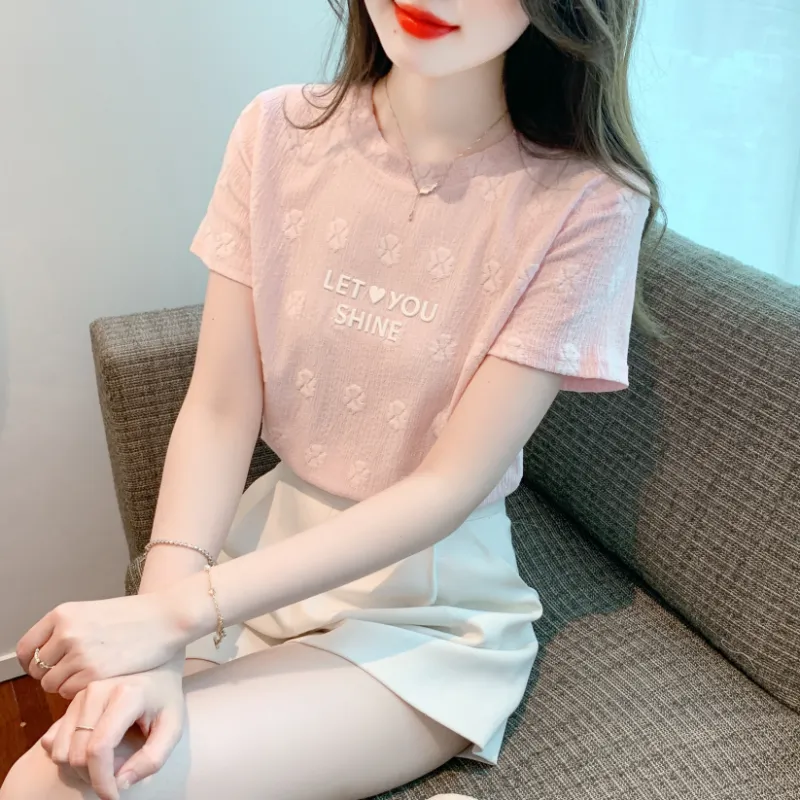 EIDOLON GRAIN T Shirts Women's Pink-2