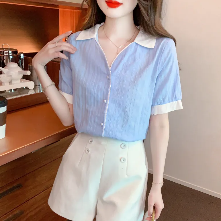 EIDOLON GRAIN Shirts Women's Sky Blue-3