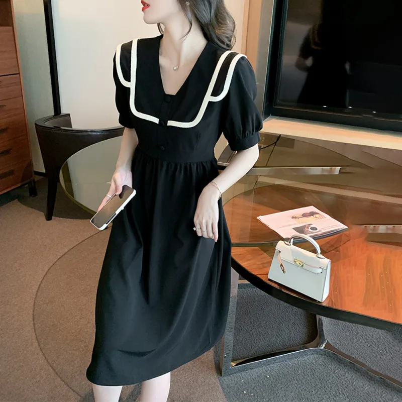 EIDOLON GRAIN Short Sleeved Dress Women's Black-2