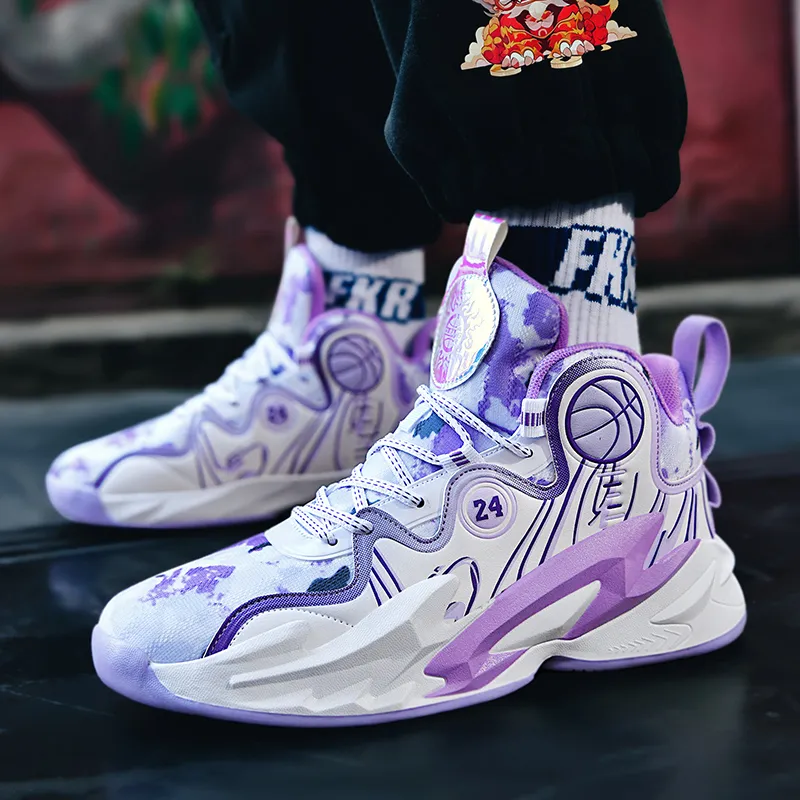 BANGNEY Cushioning Anti-Slip And Wear-Resistant Breathable Rebound Mid-Top Basketball Shoes Unisex-7