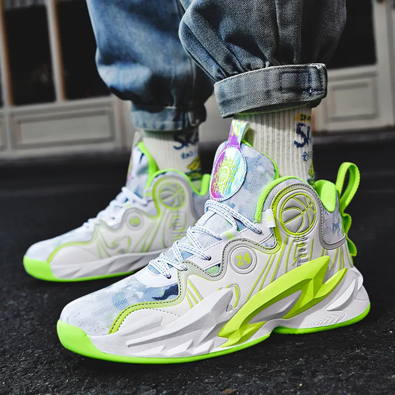 BANGNEY Cushioning Anti-Slip And Wear-Resistant Breathable Rebound Mid-Top Basketball Shoes Unisex-11