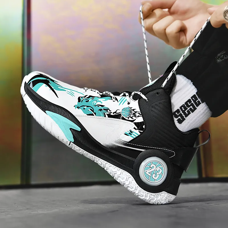 BANGNEY Cushioned Wear Resistant Waterproof And Breathable Mid Top Basketball Shoes Unisex-12