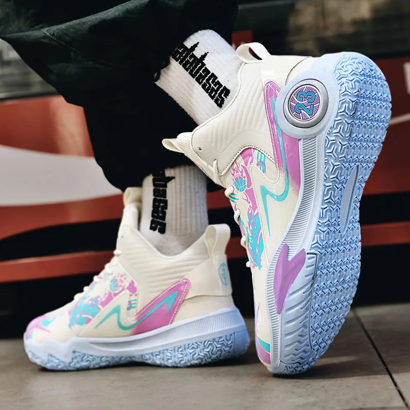 BANGNEY Cushioned Wear Resistant Waterproof And Breathable Mid Top Basketball Shoes Unisex-3