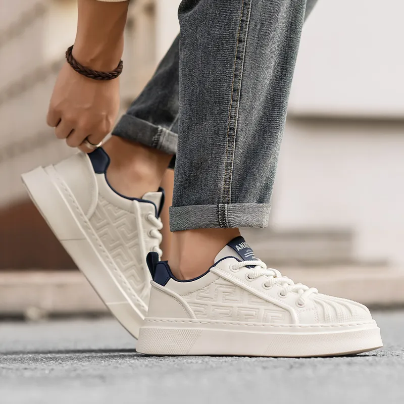 BANGNEY Shell Head Lightweight Breathable Height Increasing Low Top Skateboard Shoes Men's-4