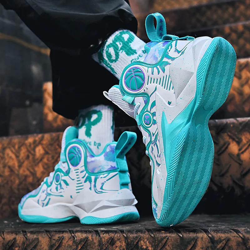 BANGNEY Anti-Slip Wear-Resistant Breathable Coverage Balance Lightweight High-Top Basketball Shoes Unisex-13