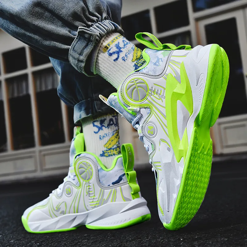 BANGNEY Cushioning Anti-Slip And Wear-Resistant Breathable Rebound Mid-Top Basketball Shoes Unisex-10