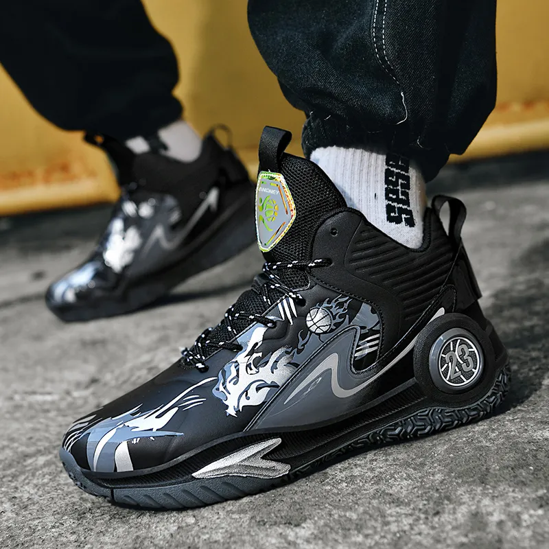 BANGNEY Cushioned Wear Resistant Waterproof And Breathable Mid Top Basketball Shoes Unisex-17