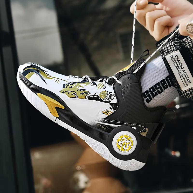 BANGNEY Cushioned Wear Resistant Waterproof And Breathable Mid Top Basketball Shoes Unisex-7