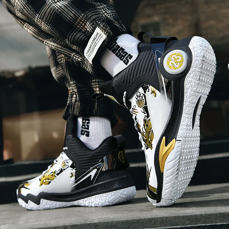 BANGNEY Cushioned Wear Resistant Waterproof And Breathable Mid Top Basketball Shoes Unisex-9