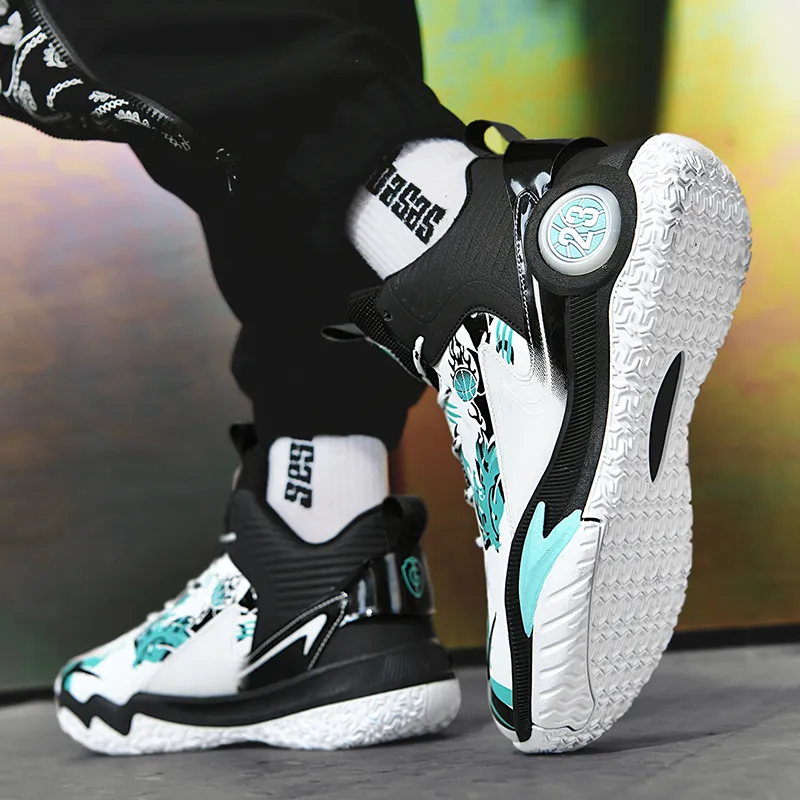 BANGNEY Cushioned Wear Resistant Waterproof And Breathable Mid Top Basketball Shoes Unisex-13