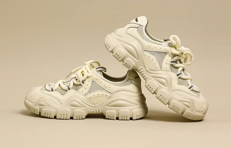 GLEE VERGE Anti Slip And Wear Resistant Height Increasing Low Top Chunky Sneakers Women's-1