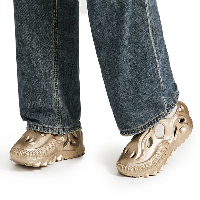 ZHANGWEILI X DEWU x RPRSENTED Golden Dragon Trendy Artistic Clogs Unisex Champagne Gold-5