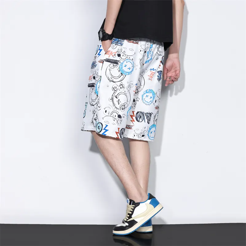 HANDAIWEI Casual Shorts Unisex White-4