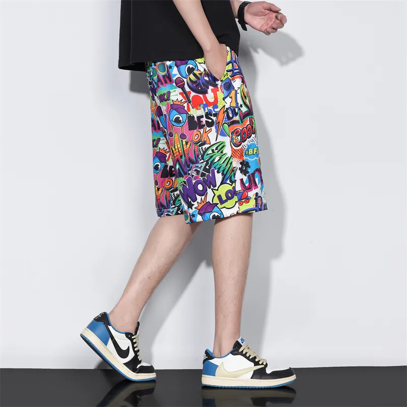 HANDAIWEI Casual Shorts Unisex White-4