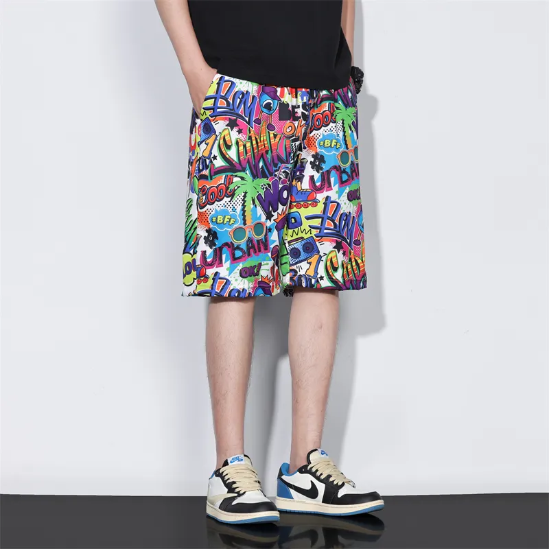 HANDAIWEI Casual Shorts Unisex White-3