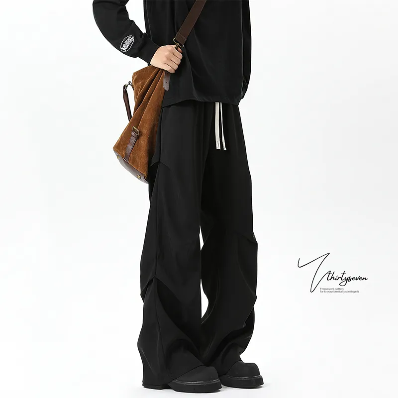 HANDAIWEI Casual Pants Unisex Black-3