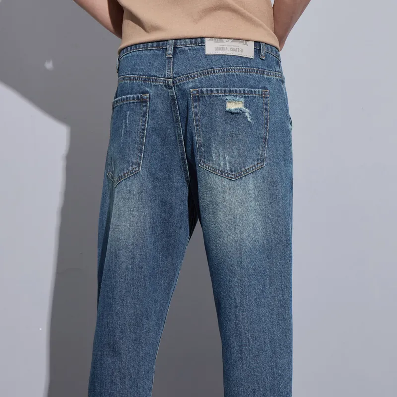 HANDAIWEI Jeans Unisex Blue-2