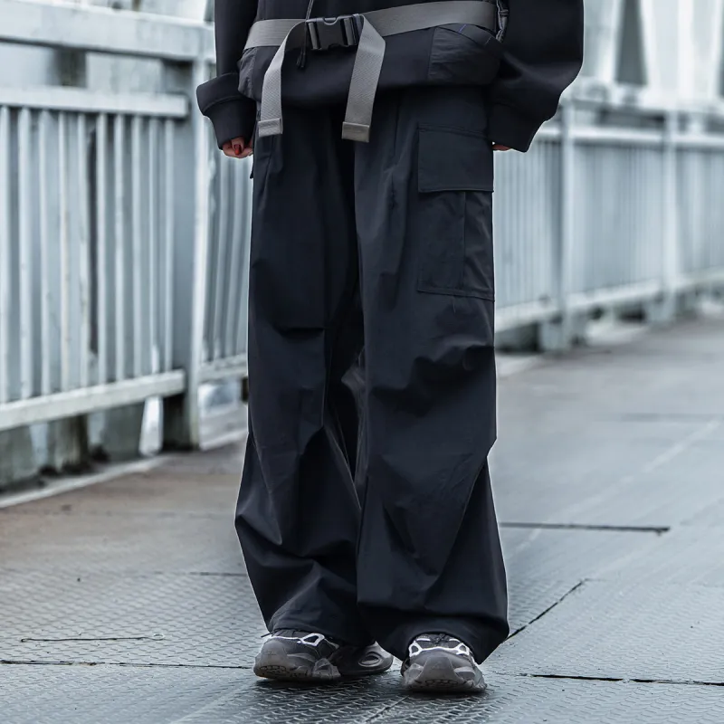 AOGZ Cargo Pants Unisex Black-4