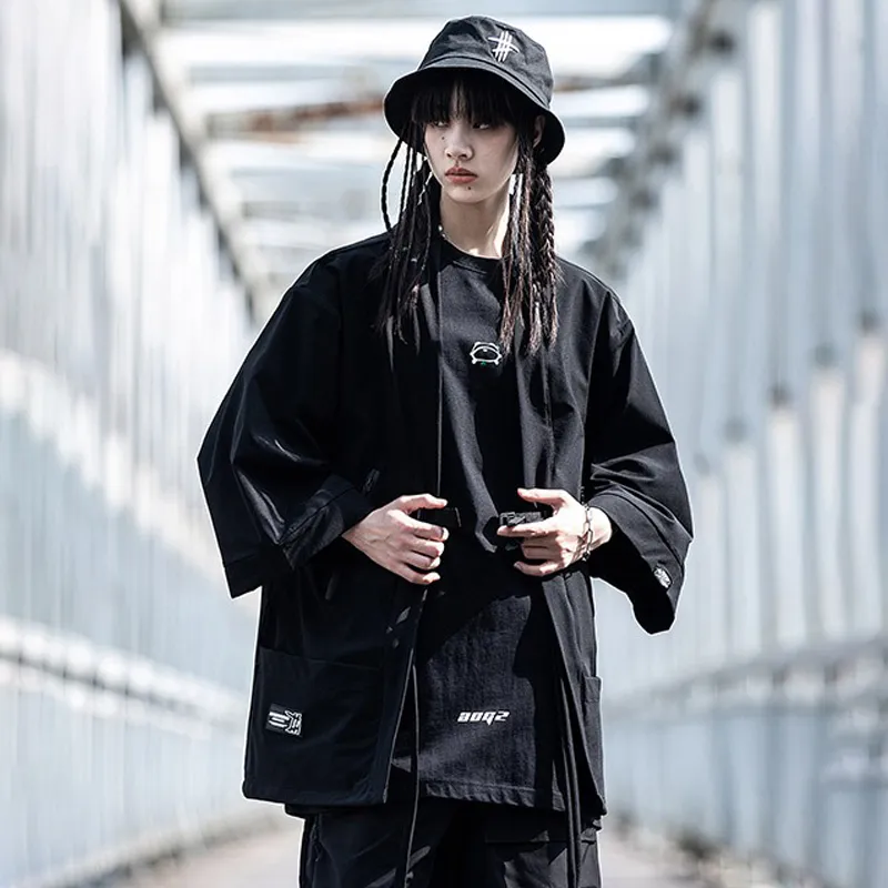 AOGZ 3/4 Sleeved Shirt Unisex Black-6