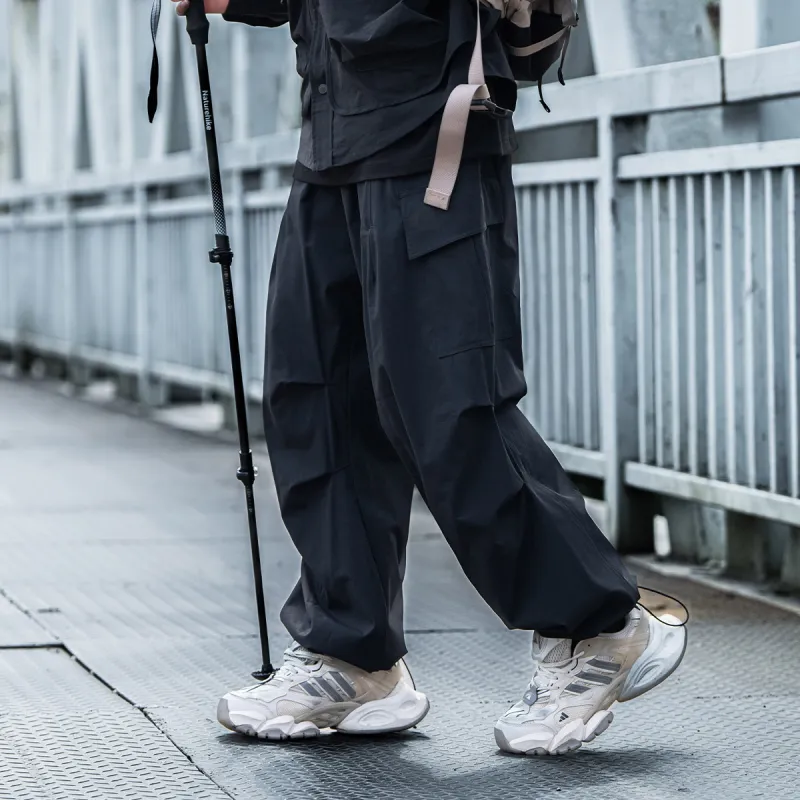 AOGZ Cargo Pants Unisex Black-6