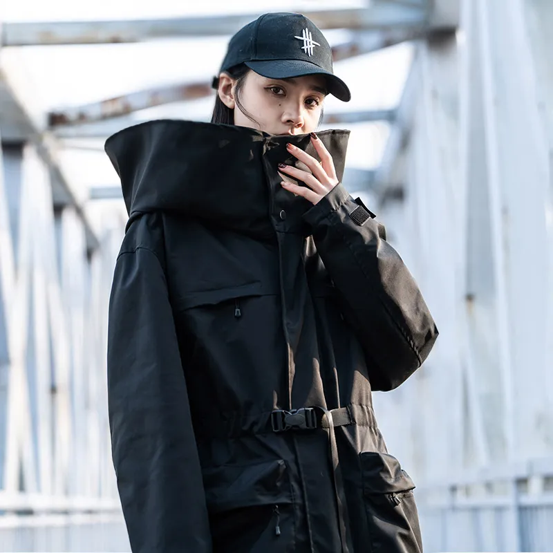 AOGZ Jackets Coats Unisex Black-4