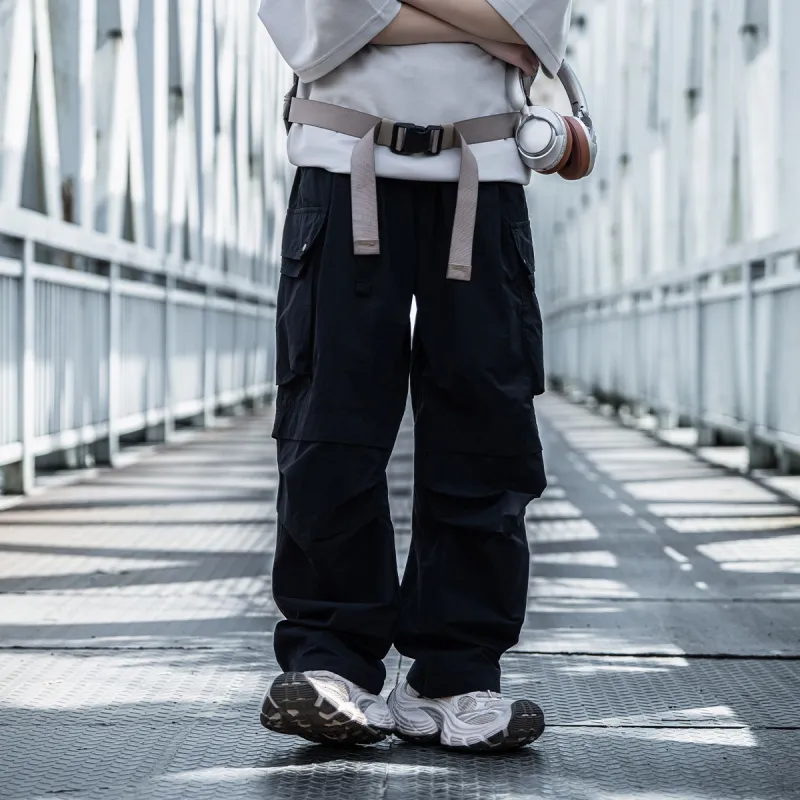 AOGZ Cargo Pants Unisex Black-5