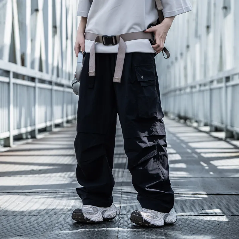 AOGZ Cargo Pants Unisex Black-6