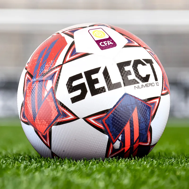SELECT Size 5 Soccer PU Hand Stitched Soccer Ball Unisex Red White-4
