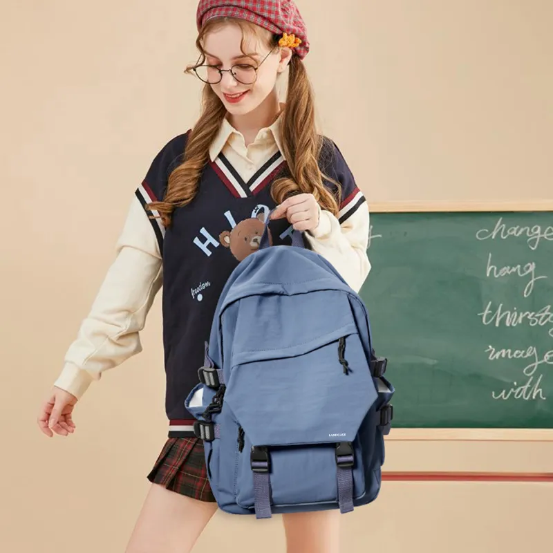 LANDCASE Fabric Backpack Laptop Backpack Unisex Multicolor-175