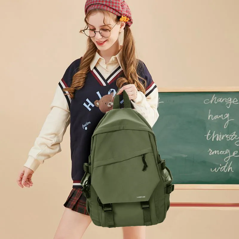 LANDCASE Fabric Backpack Laptop Backpack Unisex Multicolor-46