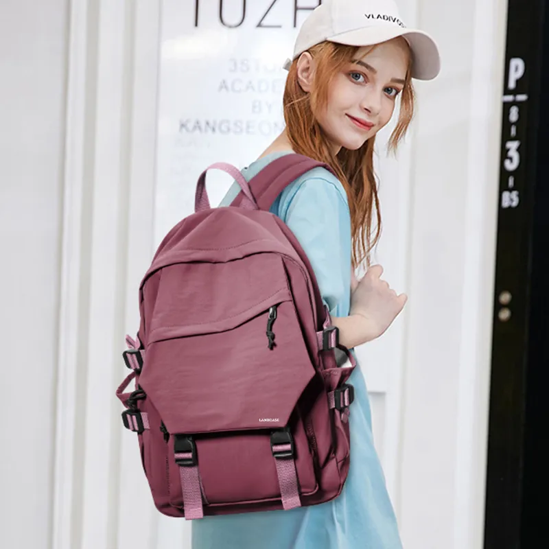 LANDCASE Fabric Backpack Laptop Backpack Unisex Multicolor-160