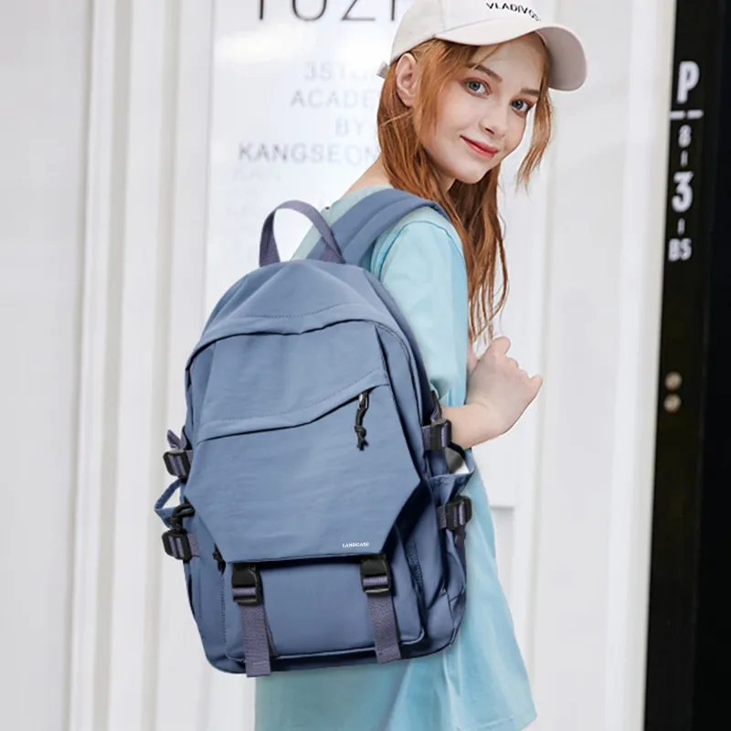 LANDCASE Fabric Backpack Laptop Backpack Unisex Multicolor-174