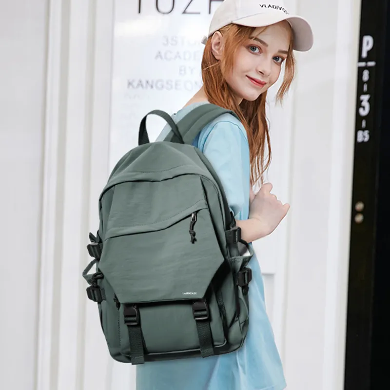 LANDCASE Fabric Backpack Laptop Backpack Unisex Multicolor-167