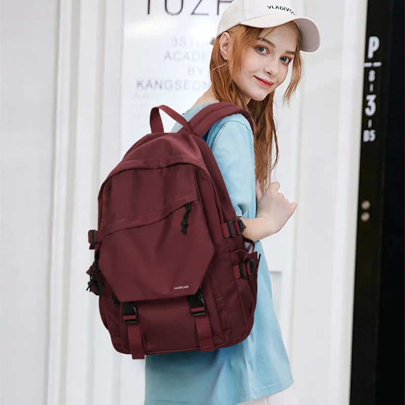 LANDCASE Fabric Backpack Laptop Backpack Unisex Multicolor-26