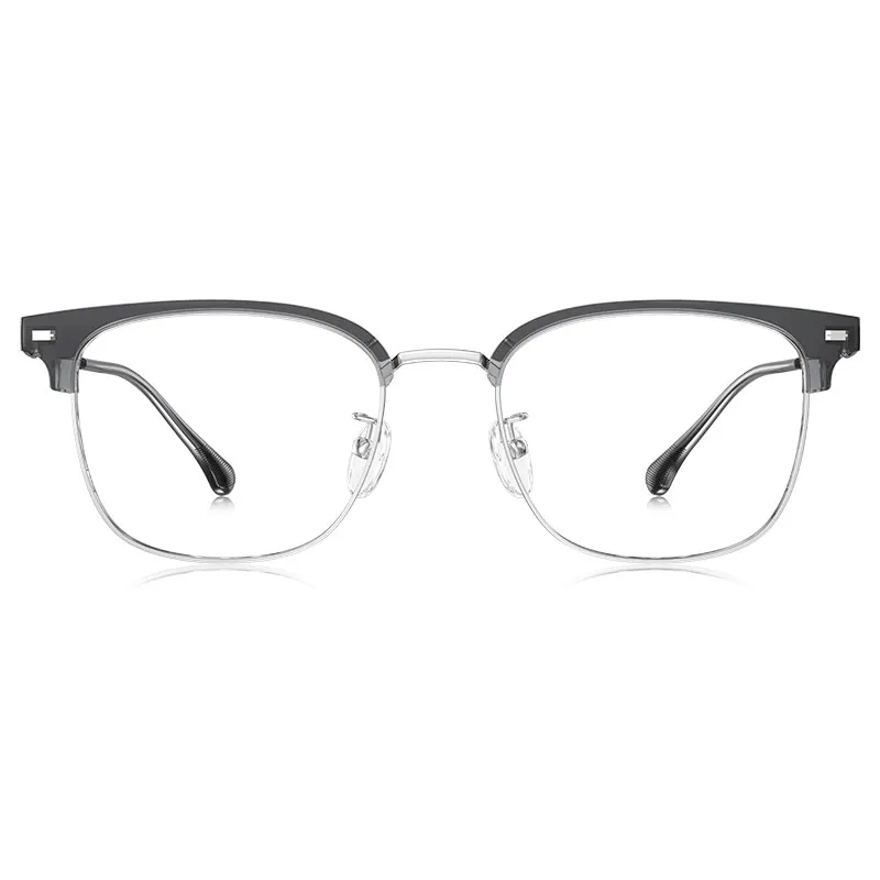 PARIM Titanium Silicone Browline Eyeglass Frames Men's-7