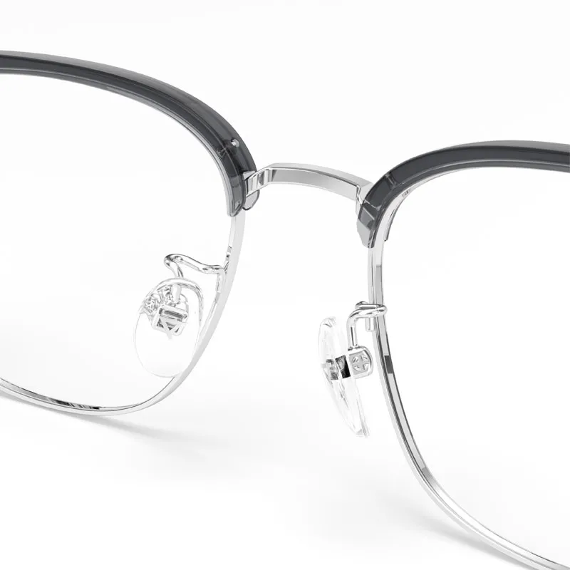 PARIM Titanium Silicone Browline Eyeglass Frames Men's-5
