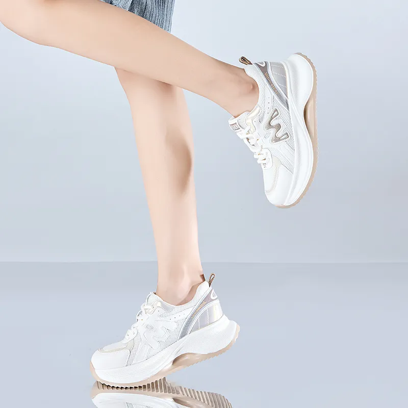 Xiangxiangli Lightweight Height Increasing Low-Top Chunky Sneakers Women's-9