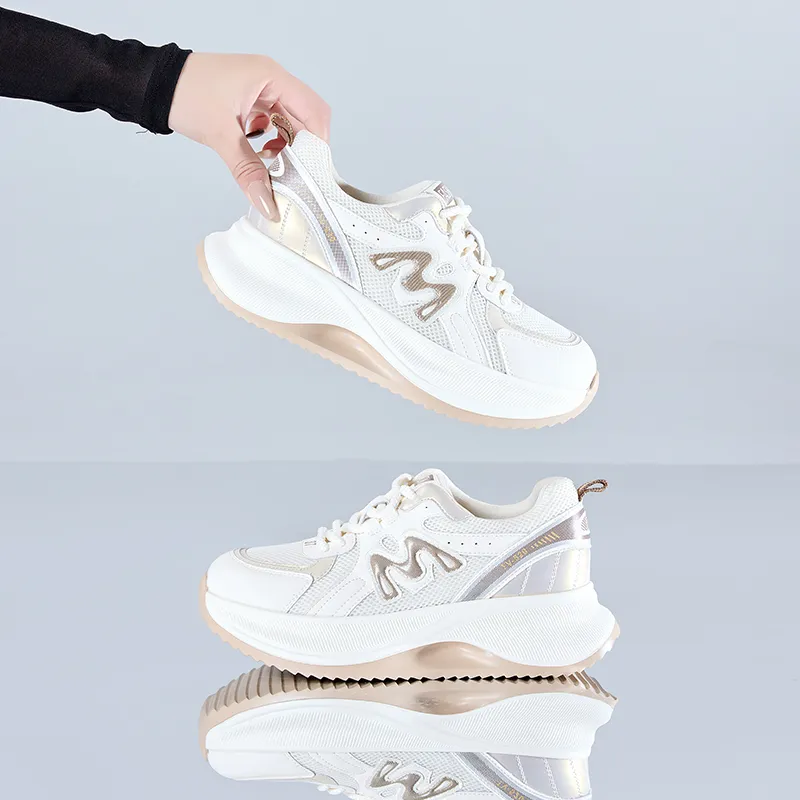 Xiangxiangli Lightweight Height Increasing Low-Top Chunky Sneakers Women's-11