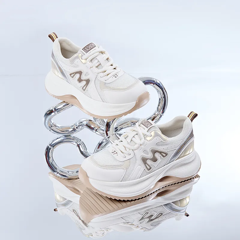 Xiangxiangli Lightweight Height Increasing Low-Top Chunky Sneakers Women's-6