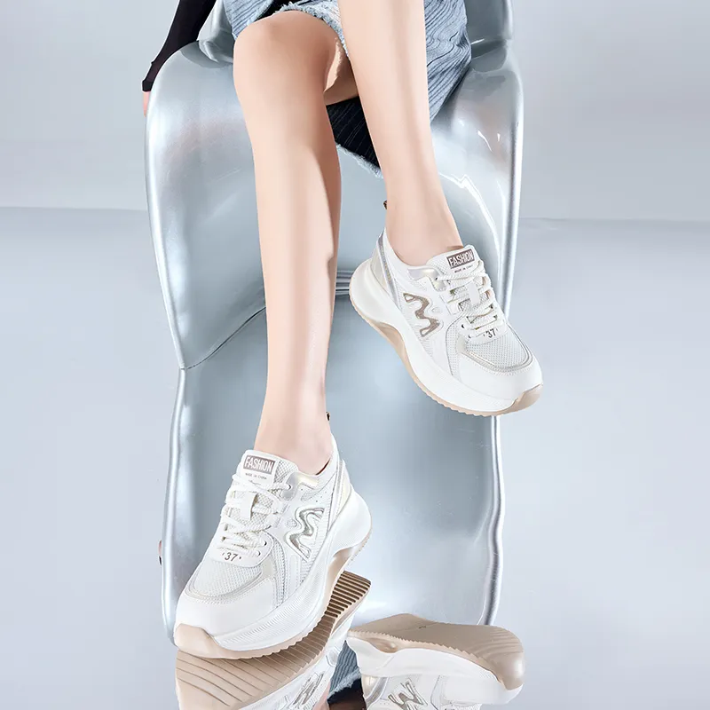 Xiangxiangli Lightweight Height Increasing Low-Top Chunky Sneakers Women's-8