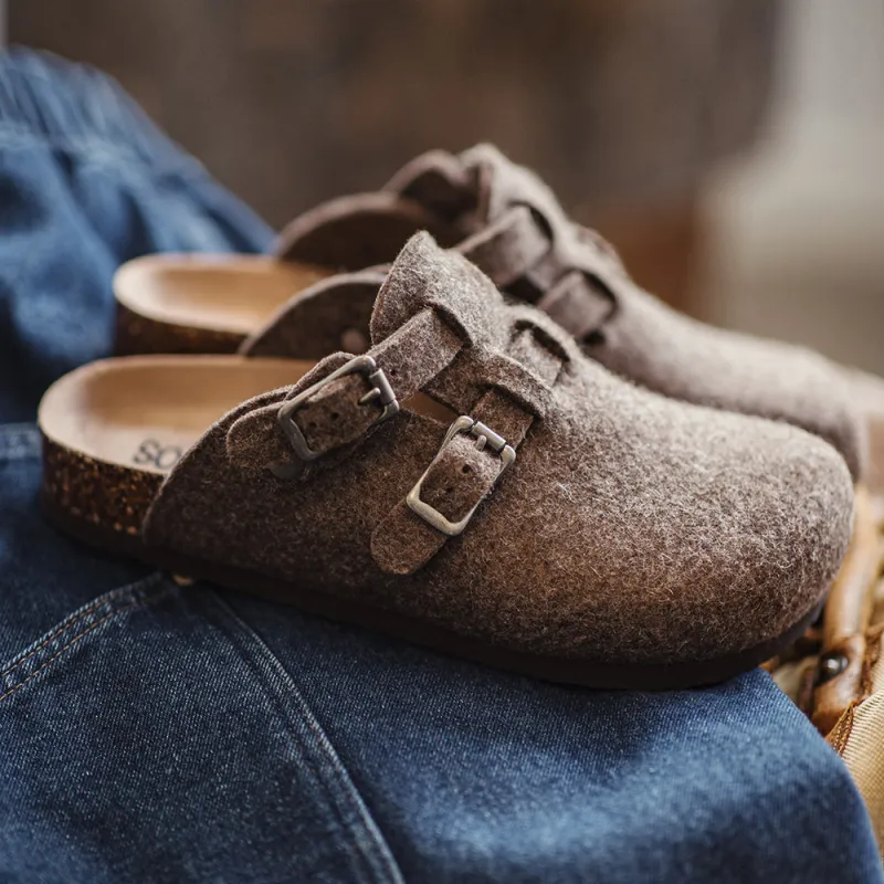 MADEN Closed Toe Slippers Men's Mocha-4