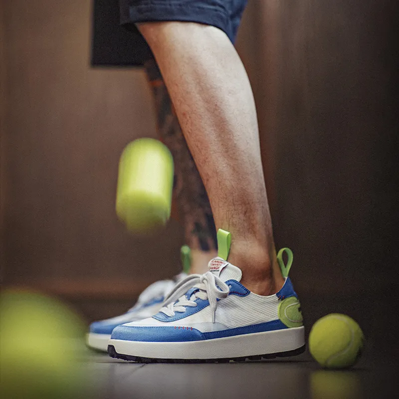 MADEN Low Top Skateboard Shoes Men's Blue-5