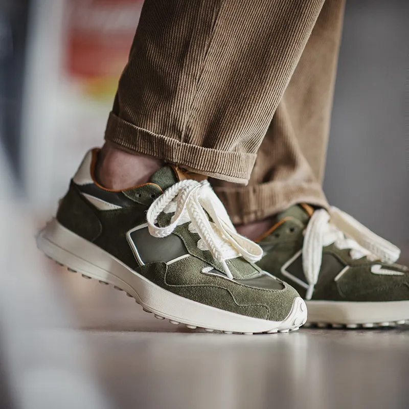 MADEN Low Top Casual Shoes Men Moss Green-6
