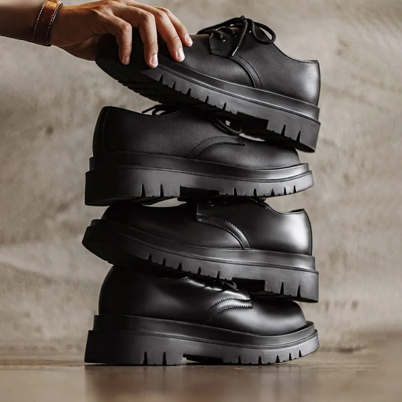 MADEN Ankle Length Casual Shoes 5cm Men's Black-6